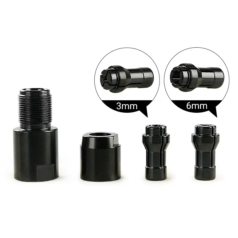 LOZLIN 3MM & 6MM (1/8" & 1/4") Angle Grinder to Straight Grinder Adapter - 5/8-11 Thread Converter for DeWalt/Makita - Accessories for Rotary Bits Pow