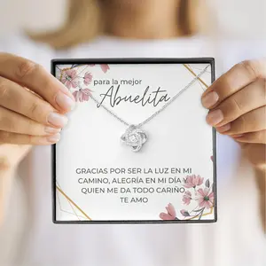 Abuela Gift, Abuelita Mother’s Day Gift, Spanish Grandma Necklace, Thank You Gift, Unique & Thoughtful Gift for Your Loved One., Te Amo Abuela