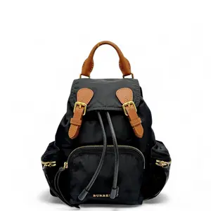 Pre-owned BURBERRY Leather Backpacks Small Rucksack Backpack E Canvas Black (kk1030m8)