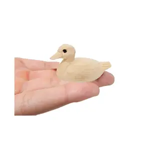 Duck DIY Paint Your Own Personalized Sculpture Wood Craft Figurine Statue Art Small Animal