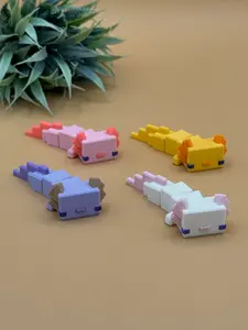 3D Printed Minecraft Inspired Axolotl Figurines
