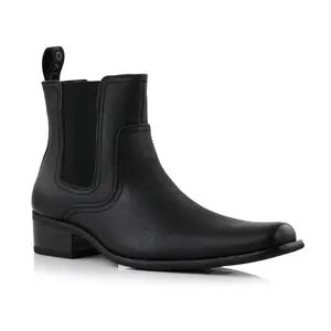 Ferro Aldo Tanner high-tip western style chelsea boots, in Carbon Black, Men's Size 6.5 - 13