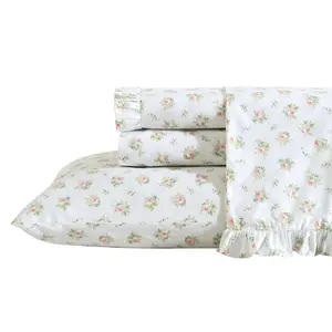 Laura Ashley Roseford Ruffled Hem King Pillowcase Set