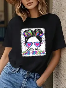 Little Miss Second Grade Girl Back To School Shirt 2nd Grade T-Shirt Sweatshirt, Hoodie, Comfort Colors