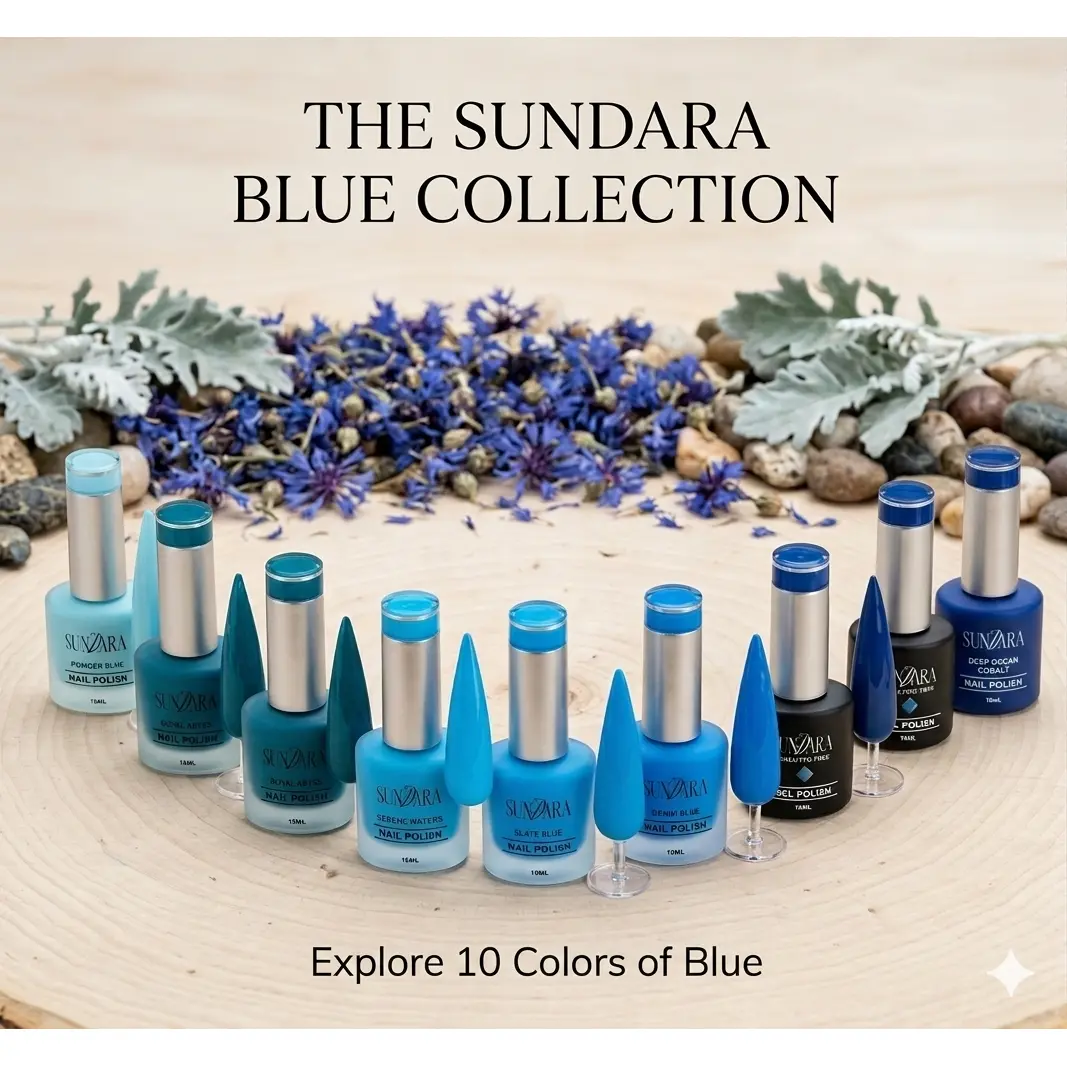 Blue Nail Polish & Gel Polish Duo Collection #91-100