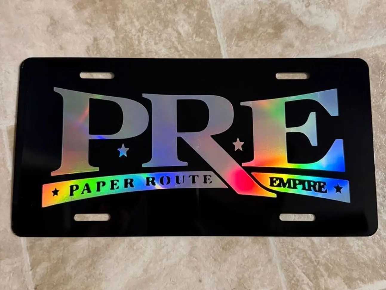 Paper Route Empire License Plate For Cars and Trucks Young Dolph P.R.E
