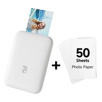 White + 50 Sheets Photo Paper