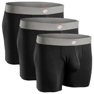 Modal 7in Boxer Briefs No Fly 3pk Black