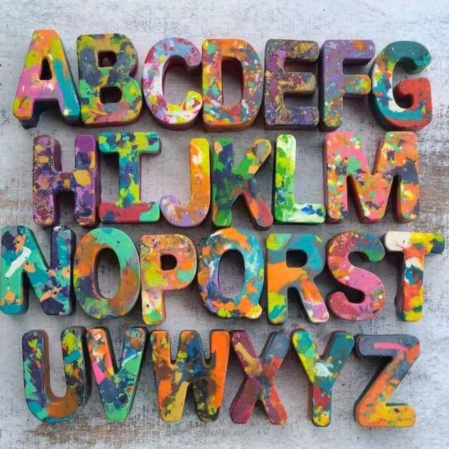Personalized Letter-shaped Crayons