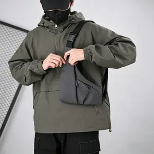 Slim Sling Crossbody Bag, Anti-Theft Chest Bag with Pockets, Lightweight Everyday Daypack for Men & Women
