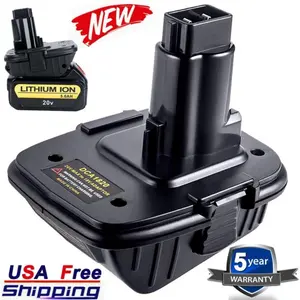20V Battery Adapter DCA1820 for Dewalt 18V Tools Convert for Dewalt 20V Lithium Battery DCB200 for Dewalt 18V NiCad &NiMh Battery Tools DC9096