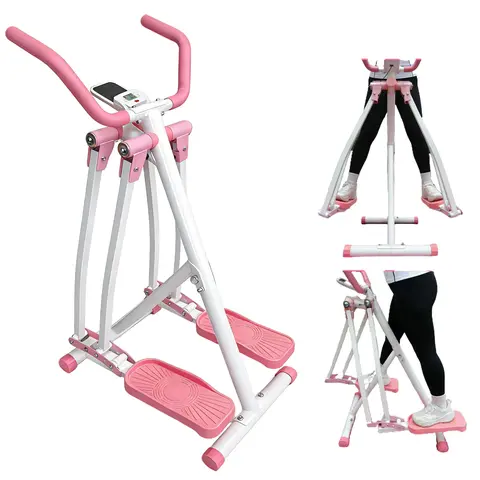 【SAVEYOUR】Air Walk Elliptical Trainer - Compact Steel Frame Home Gym Equipment, At Home Cardio Workout Gear with Digital Monitor, 300 LBS Max Weight Capacity, Multifunctional Total Body Workout Tool