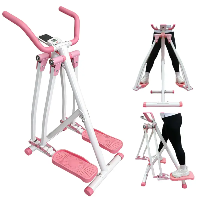 【SAVEYOUR】Air Walk Elliptical Trainer - Compact Steel Frame Home Gym Equipment, At Home Cardio Workout Gear with Digital Monitor, 300 LBS Max Weight Capacity, Multifunctional Total Body Workout Tool