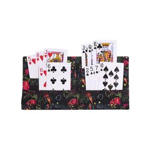SeptCity Card Holders for Playing Cards, Hands Free Folding Playing Card Holder for Bingo Canasta 5 Crowns Card Game, Polka Dots Cards Tray for Kids and Adult