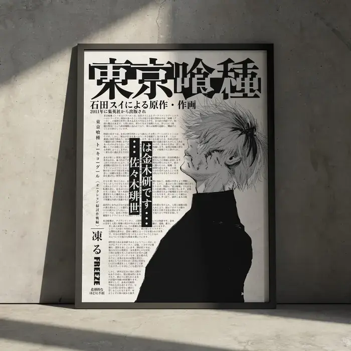 Tokyo Ghoul Poster, Anime Manga Retro Poster Print of Ken Kaneki for Wall Decor