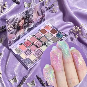 HERORANGE Anime Flower Fairy 21-Color Eyeshadow Palette | Sparkling Shimmer, Matte & Metallic!  Beginner-Frie ！ndly, No Fallout & Long-Lasting. Easy Removal. The Perfect  Makeup Gift Set for Teens! cosmetic eyeshadow palette ！ Evening
