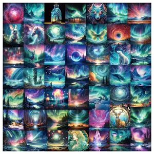 Aurora Series Sticker, Fantasy Themed Decorative Sticker, DIY Decals for Water Bottle, Laptop, Phone Casing, Scrapbooking, Journal Making, Screen Protector
