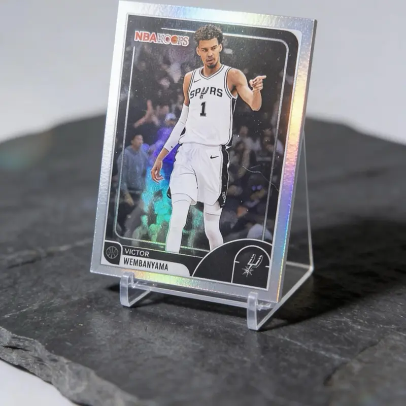 Victor Wembanyama NBA HOOPS Reflector Top-Loading Card Accessory, Stylish Design, Enhances Visibility for Sports Trading Cards