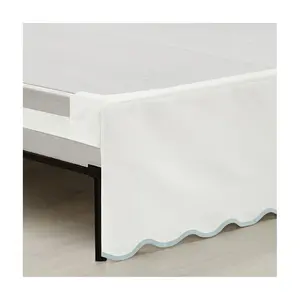 Lush Decor Coastal Chic Scallop Edge Bed Skirt-Queen