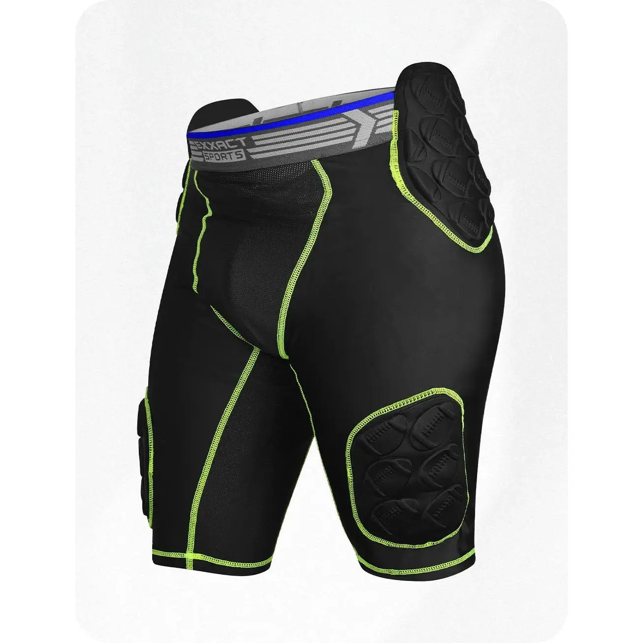 Exxact Sports Touchdown 5-Pad Black Football Girdle - Adult & Youth Boys' American Football Gear, Sports Equipment & Accessories