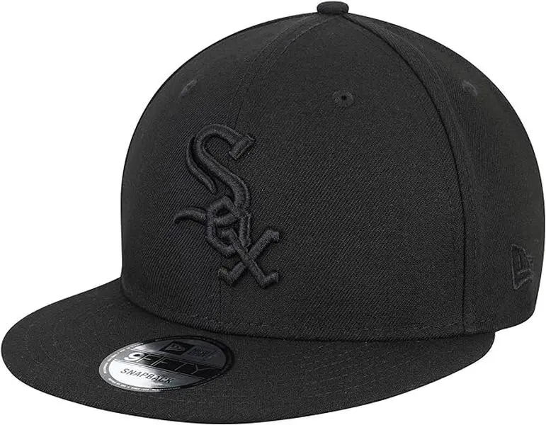 New Era 9Fifty Stylish Hat - Chicago White Sox Men's Snapback Cap, Black, 11591071, Men's Hats Snapback