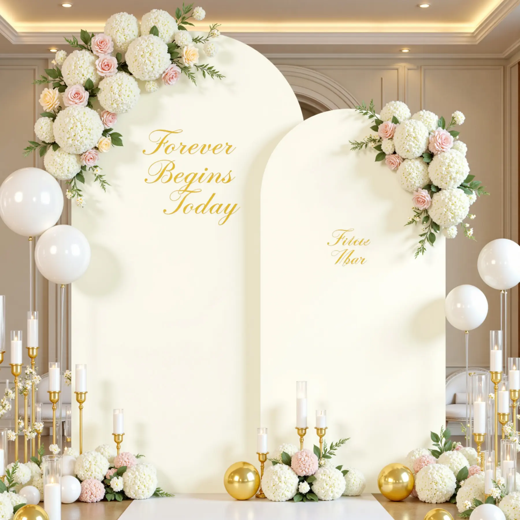 Cozy Stretchy Elastane Arch Covers (Stand Not Included) - Wedding Arched Backdrop Spandex Fabric, 2 or 3-Piece Multi-Size Set, Festive Home & Party Decor Supplies, Mother's Day Gift,summerwins