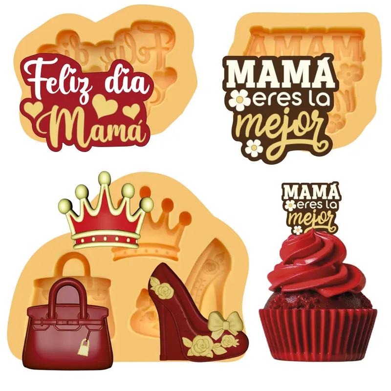 3 pieces Silicone Mold mothers day