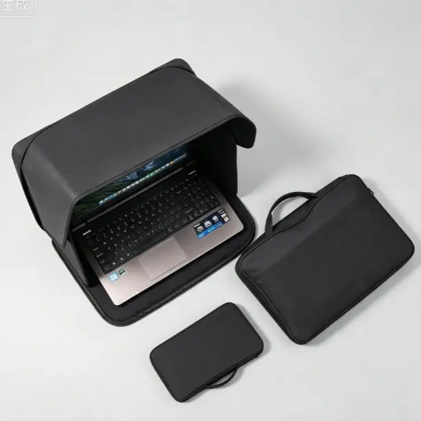 Laptop Sun Shade Screen Hood Anti-Glare Privacy Protector Lightweight Portable Laptop Sun Visor Cover Carry Storage Bag For Outdoor Working