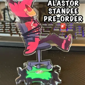 Alastor Spinning Acrylic Standee, Hazbin Hotel Fan Art (Pre-Order)
