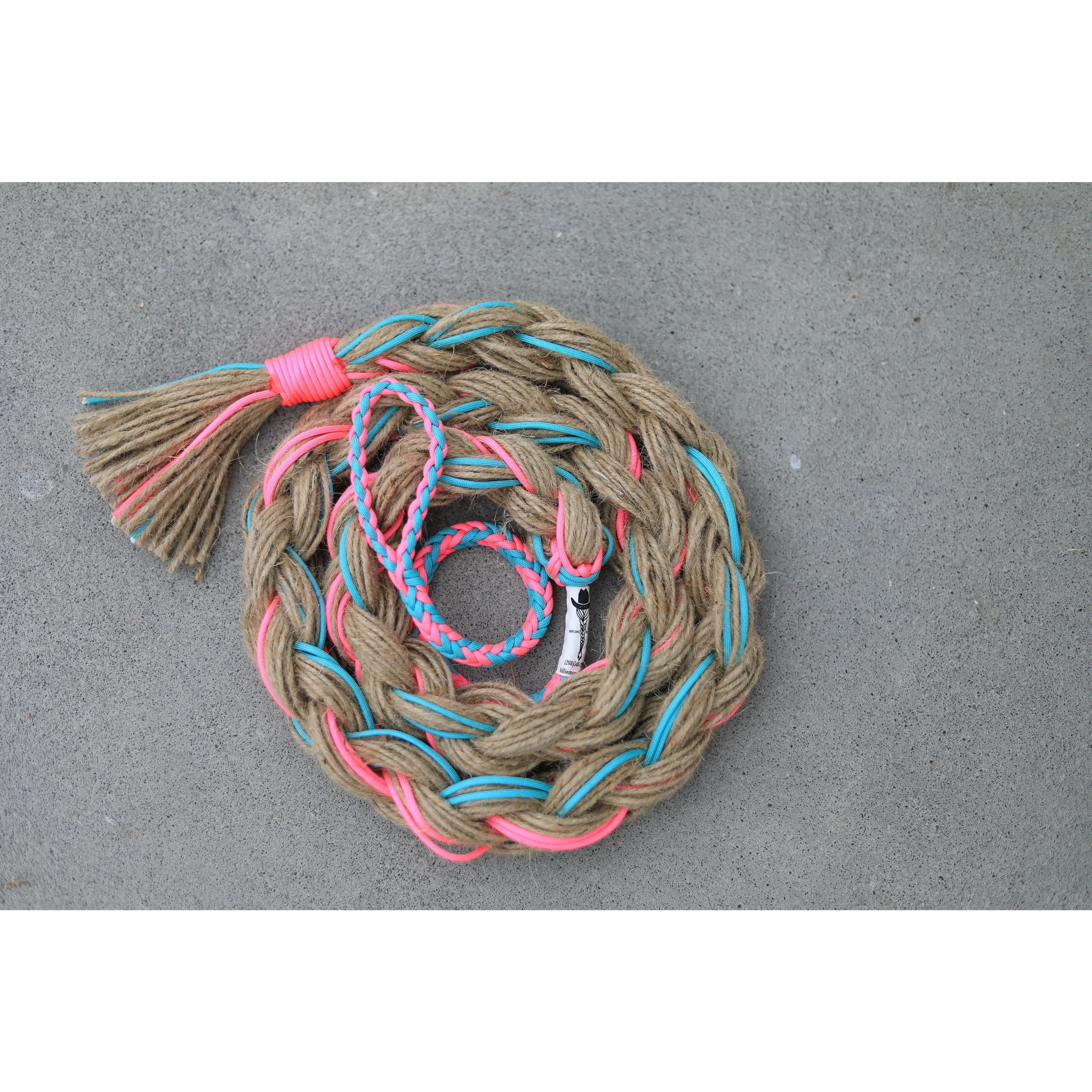 Cotton Candy Kick Customizable Hand-Made Bronc Rein/Hack Rein, Equestrian Tack for Rodeo & Trail Riding, Thinner Profile Design