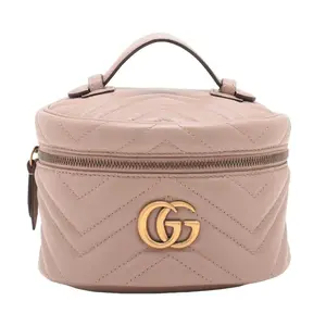 Pre-owned GUCCI calfskin Leather Backpacks Preowned GG Marmont Leather Mauve Backpack bag