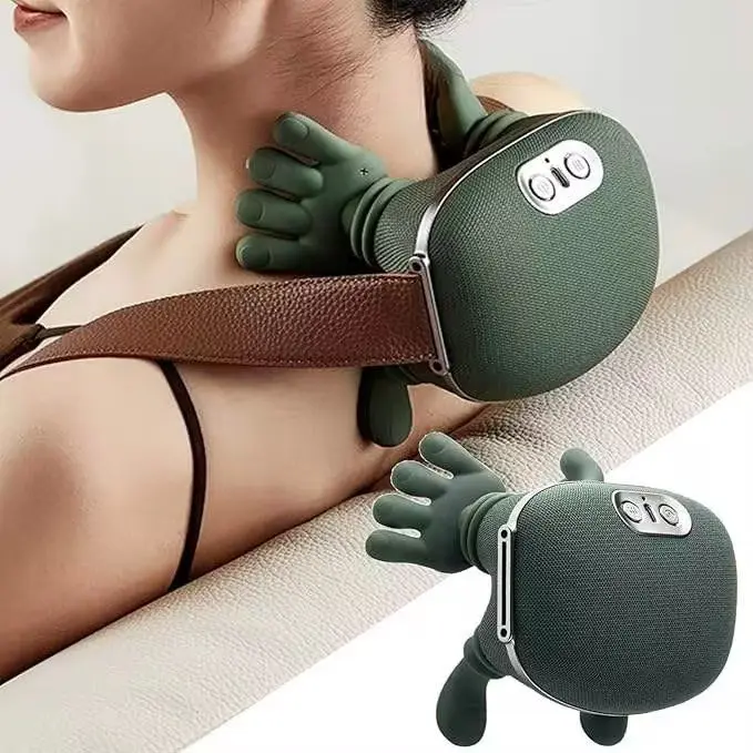 2026 Upgrade Battery-Powered 4D Wireless Neck Massager with Heat Function - Manual Massage Tools for Neck, Shoulder Pain Relief Solutions, Mother's Day Gift for Adults (Home/Office Use)