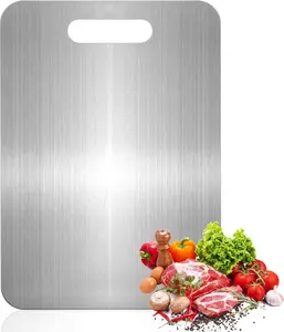 Stainless steel cutting board, upgraded kitchen hygiene non-toxic cutting board for meat/vegetable double-sided cutting board in 2026, 316 metal dishwasher safe kitchen gift (small, medium, large, choose to purchase)