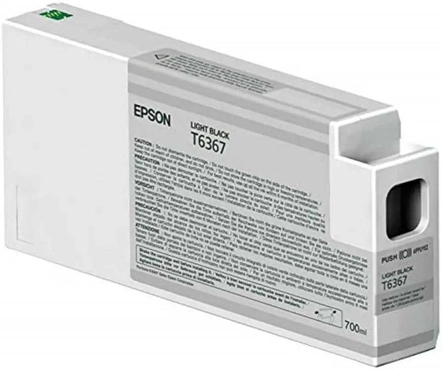 Castle Ink Compatible Extra High-Yield Epson T636700 Light Black Pigment Ink Cartridge, 700ml, 33% Less Than OEM, 100% Satisfaction Guarantee, Outstanding Print Quality, Pigment Ink Cartridges