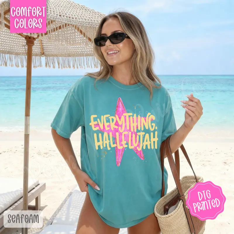 Everything, Hallelujah Shirt Comfort Colors, Trendy Women's Summer Tshirt, Comfort Colors Tank Tops