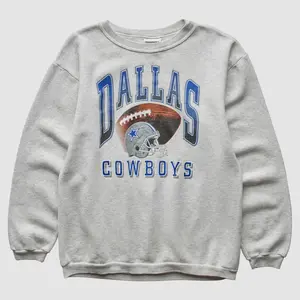 Dallas Cowboys 90s Pullover Sweatshirt - Gray - XS