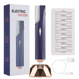 Sonic Dermaplaning Tool  Ultrasonic Hair Trimmer with Light, 3 Gears, 9 Replacement Blades, Face Body Hair Removal, Wireless Charging