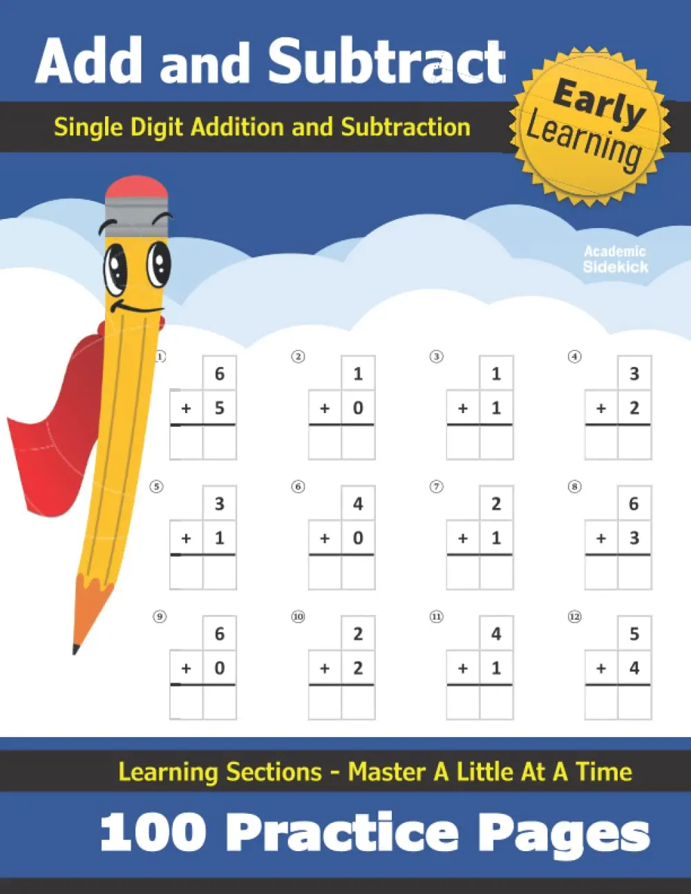 Single Digit Addition and Subtraction: Practice Workbook - 100 Days of TimedTests - Beginner Math Drills - Learn to Add and Subtract - KS1 - Kindergarten -Grade 1