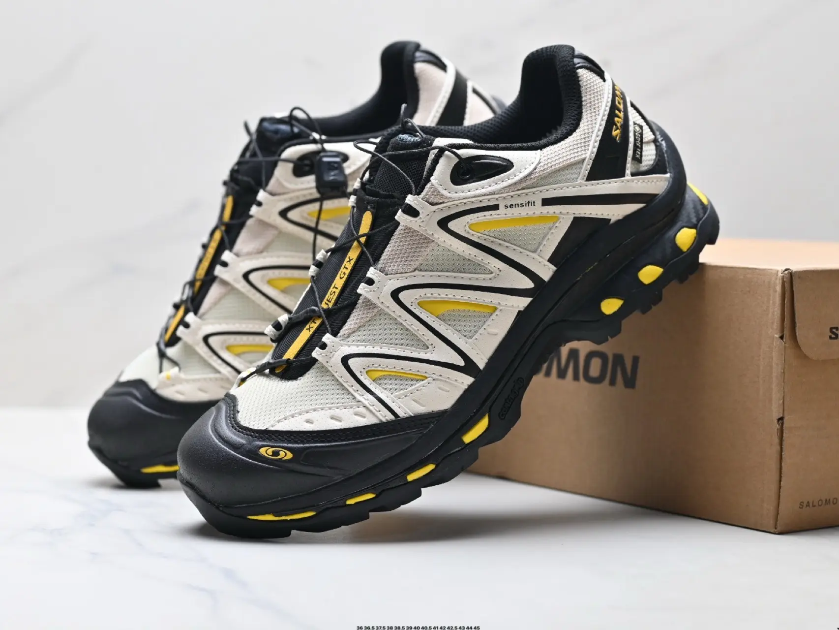 Salomon XA Pro 3D Trail Running Shoes -White & Gray- Comfortable & Durable - Ideal for Outdoor Adventures