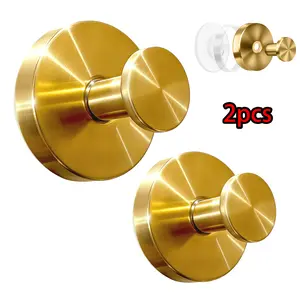 Sturdy Suction Cup Hooks for Bathroom, Damage-Free Waterproof Shower Hooks, No Tools Required (2 PCS)