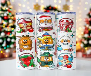 Christmas Rudolph The Red-Nosed Reindeer Chicken Nuggets 20 oz Stainless Steel Skinny Tumbler