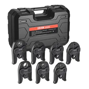 fathersdaygift VEVOR 7PCS Pressing Jaws 1/4 to 1-1/8 for RLS Copper Pipes, Compatible with Standard Press Tools, Suitable for High Pressure HVAC/R Applications - with Case