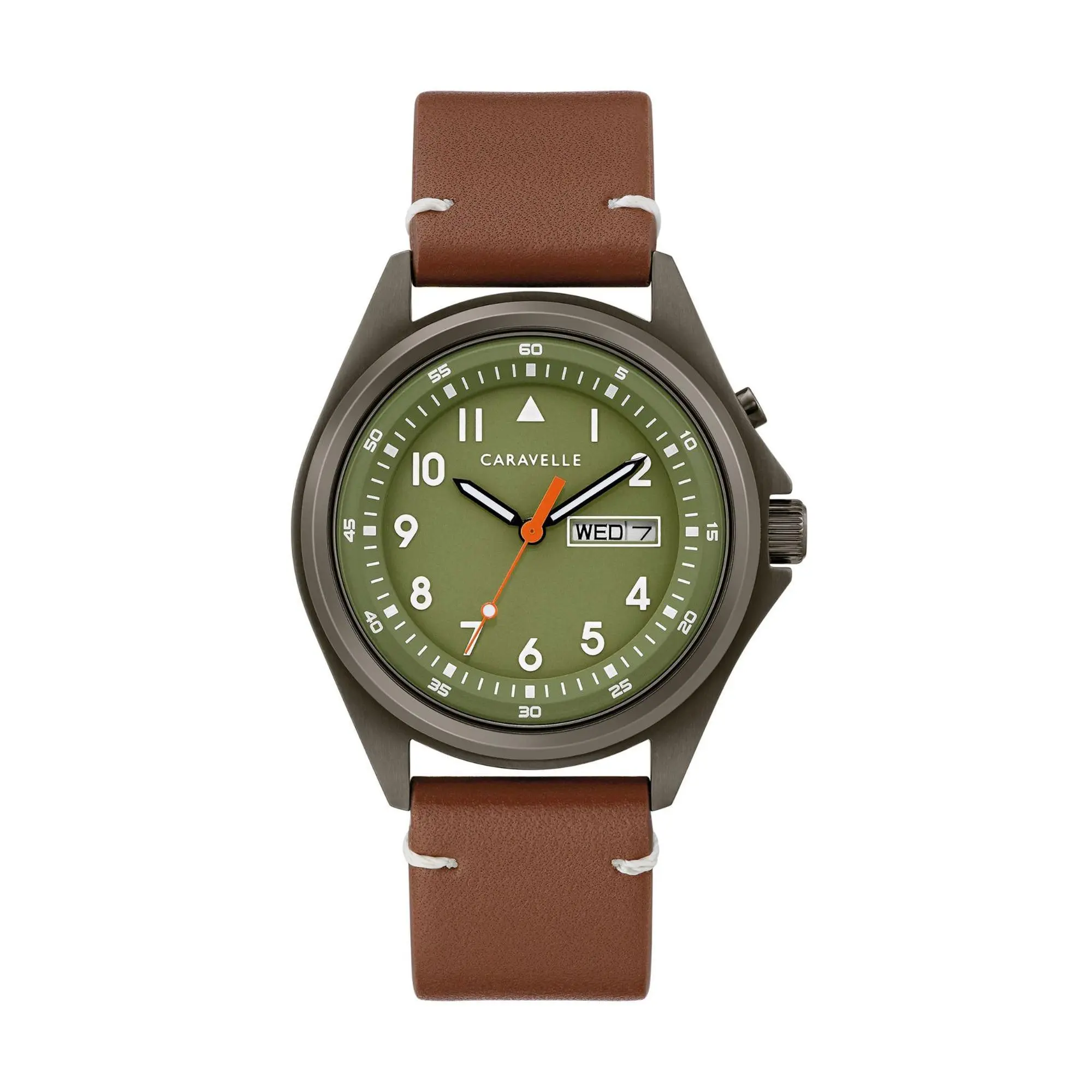 Caravelle by Bulova Men's Brown Leather Strap W atch Caravelle by Bulova Men's Brown Leather Strap W atch