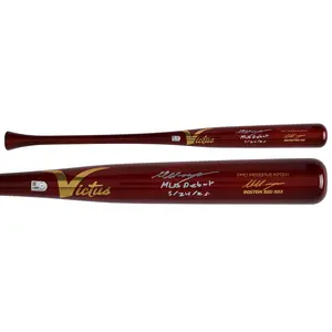 Marcelo Mayer Boston Red Sox Autographed Victus Game Model Bat with "MLB Debut 5/24/26" Inscription - Fanatics Authentic Certified