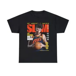 Chet Holmgren Okc Thunder Slam Tee - Official Cover Art Shirt For Fans Cotton Fit