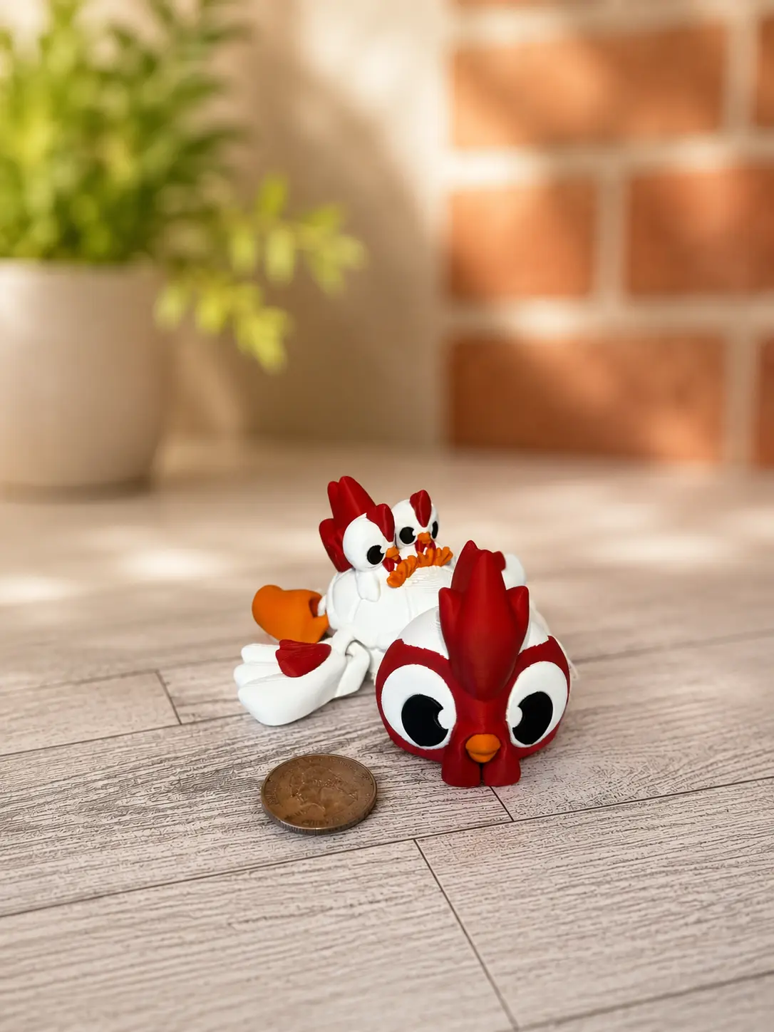 Articulated Rooster Turtle | Farm Animal Fidget Toy