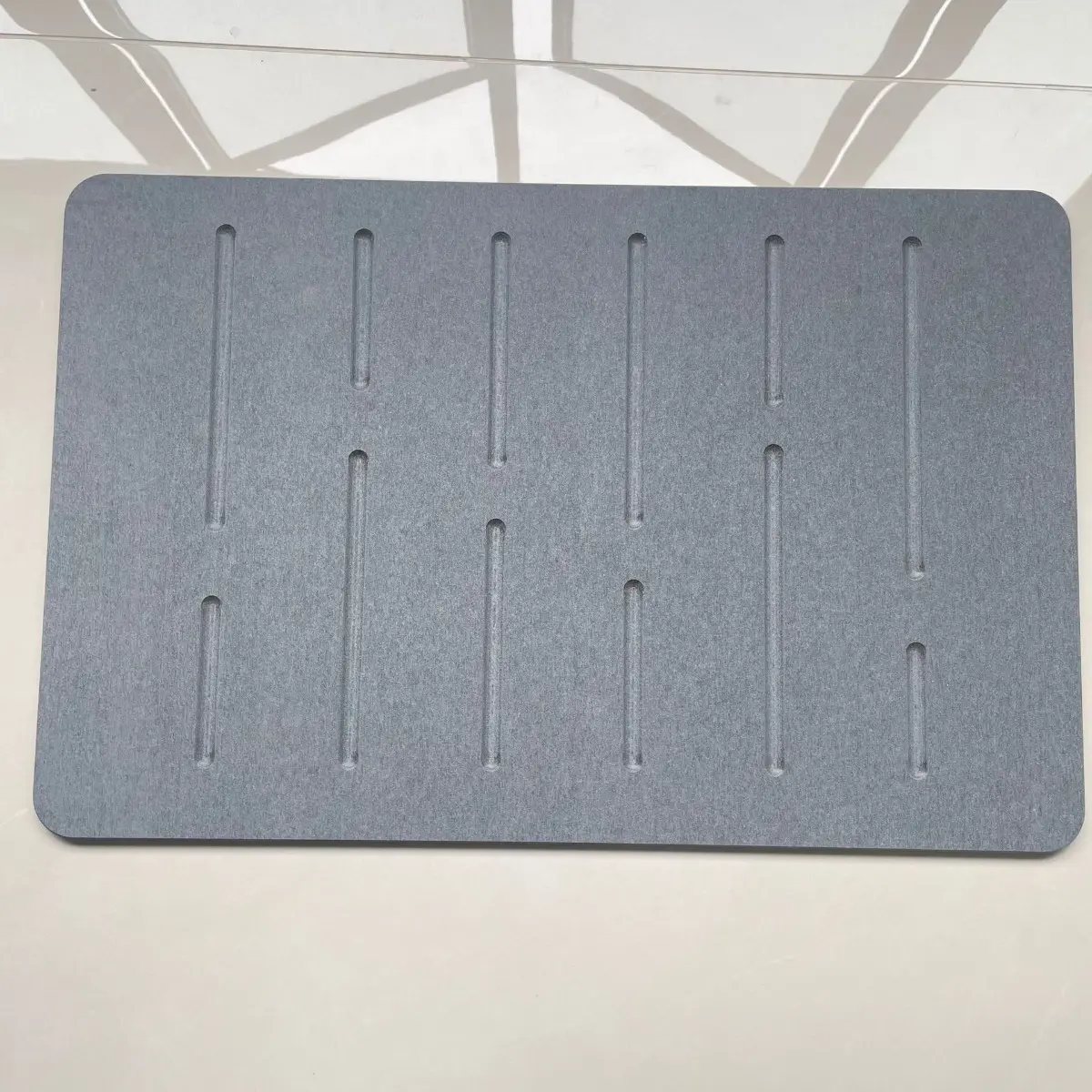 Premium Diatomaceous Earth Stone Bath Mat, Fast-Drying Modern Bathroom Shower Floor Mat with Non-Slip Base, Water Absorbent Bath Mat for Bathroom
