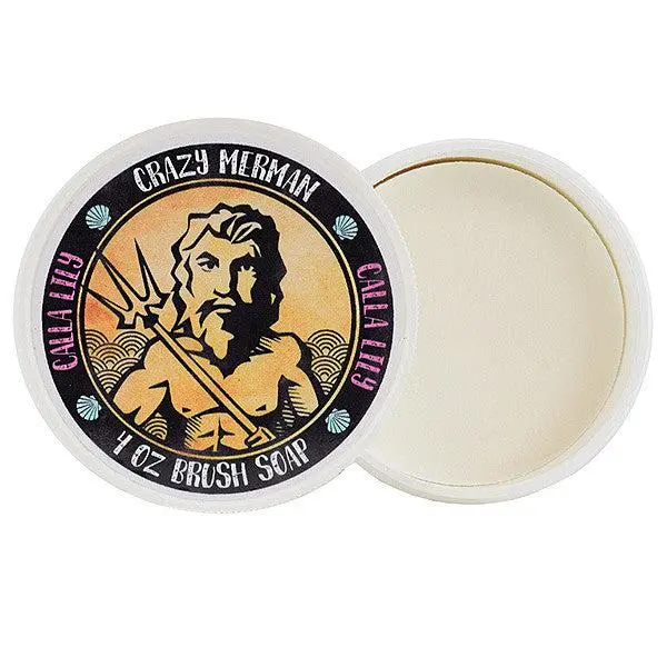 Crazy Merman Makeup Brush Cleaner Soap Calla Lily - Remove Makeup from Brushes and Cosmetic Tools with this Vegan, Cleansing Soap