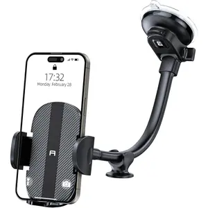 Cell Phone Holder for  Dashboard Windshield Phone Mount for  Long Arm  Phone Holder Mount  Suction Cup Anti-Shake Stabilizer Compatible for , ,  Smartphones