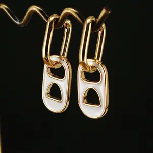 18k Gold Filled Soda Tabs Enamel Hoops